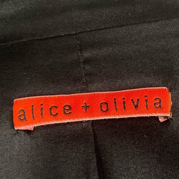 ALICE + OLIVIA Silk Blazer Jacket in Black - Size XS - Picture 7 of 10